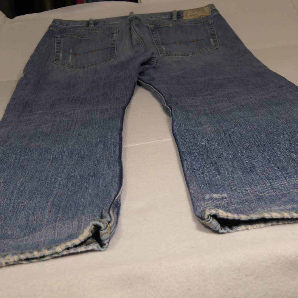 Polo Ralph Lauren 867 Classic Straight Leg Jeans 38x32 Blue Faded Denim Y2K - Picture 5 of 16